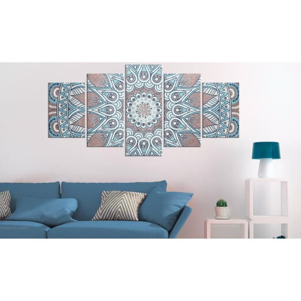 Canvas Tavla - Oriental Circle (5 delar) Wide