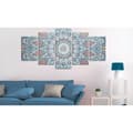 Miniatyrbild 2 av 4: Canvas Tavla - Oriental Circle (5 delar) Wide