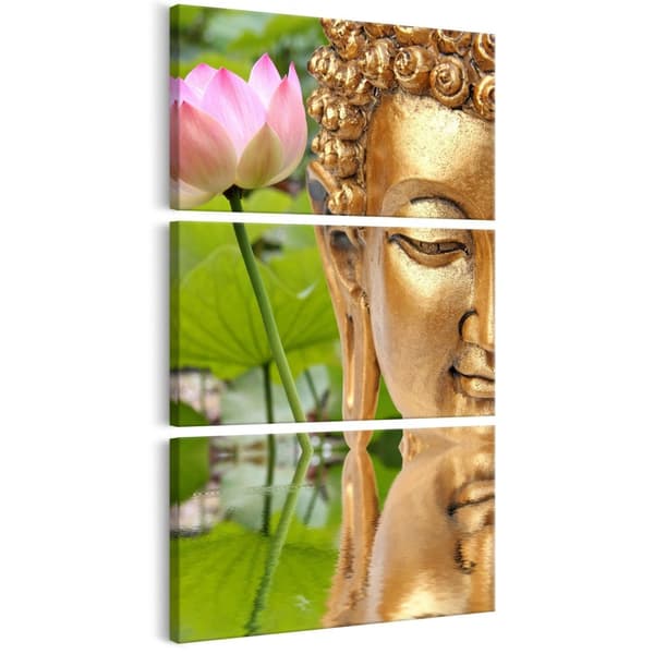 Canvas Tavla - Statue with a Flower 60x120