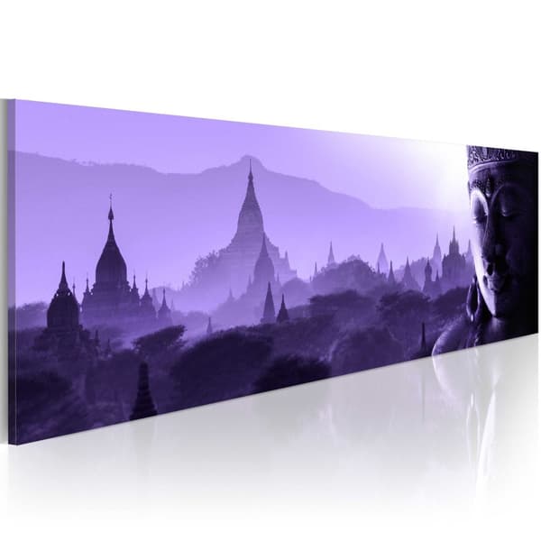 Canvas Tavla - Purple Zen 120x40