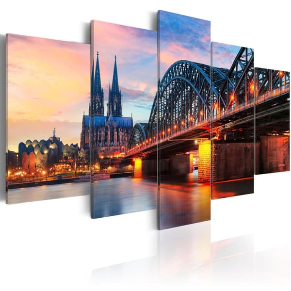 Canvas Tavla - Evening in Cologne