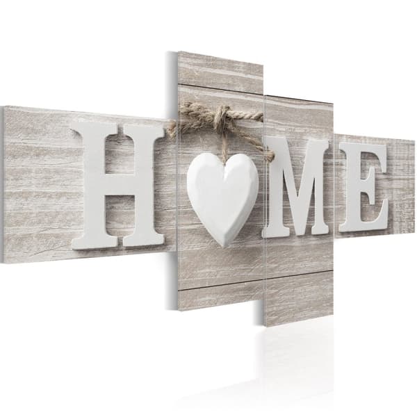 Canvas Tavla - Retro style: HOME 200x90