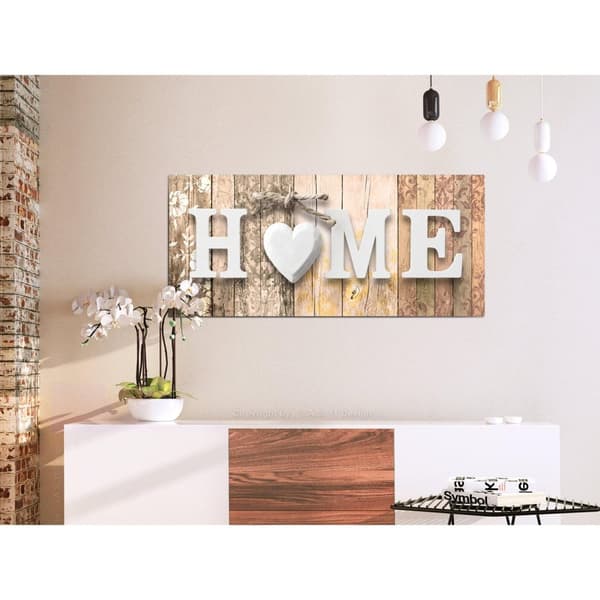 Canvas Tavla - Smell of Home Beige Wide