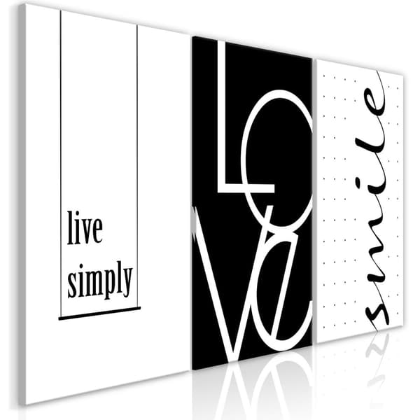 Canvas Tavla - A Bit of Motivation (3 delar) 120x60