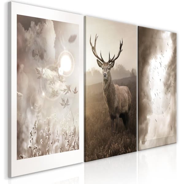 Canvas Tavla - Autumn Evenings (3 delar) 120x60