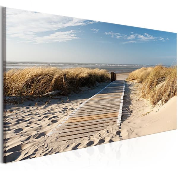 Canvas Tavla - Holiday at the Seaside Wide 100x45