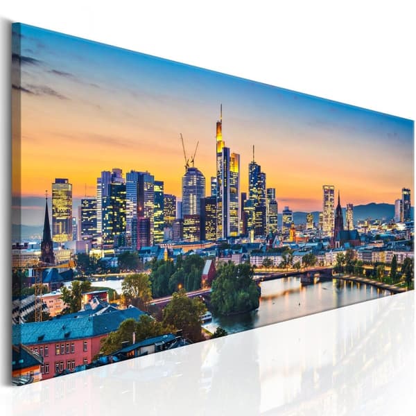 Canvas Tavla - Evening in Frankfurt