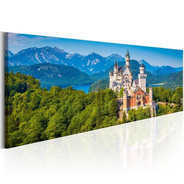 Canvas Tavla - Magic Places: Neuschwanstein Castle 135x45