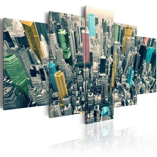 Canvas Tavla - The greyness of the day revived, NY 100x50