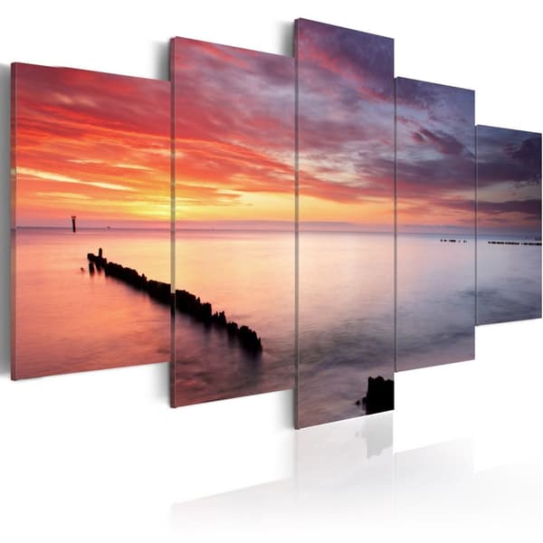 Canvas Tavla - Play of colors at the sea 100x50