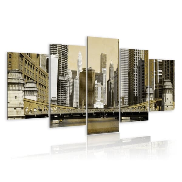 Canvas Tavla - New York - Vintage 200x100