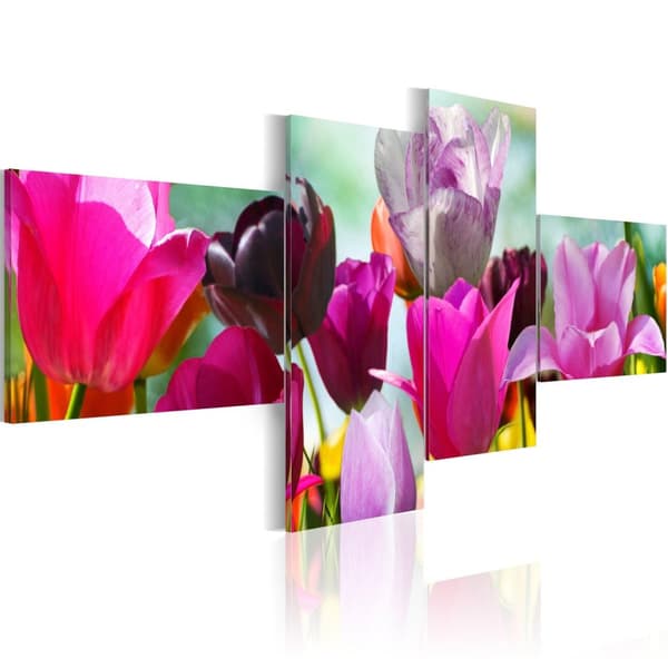 Canvas Tavla - Charming red tulips