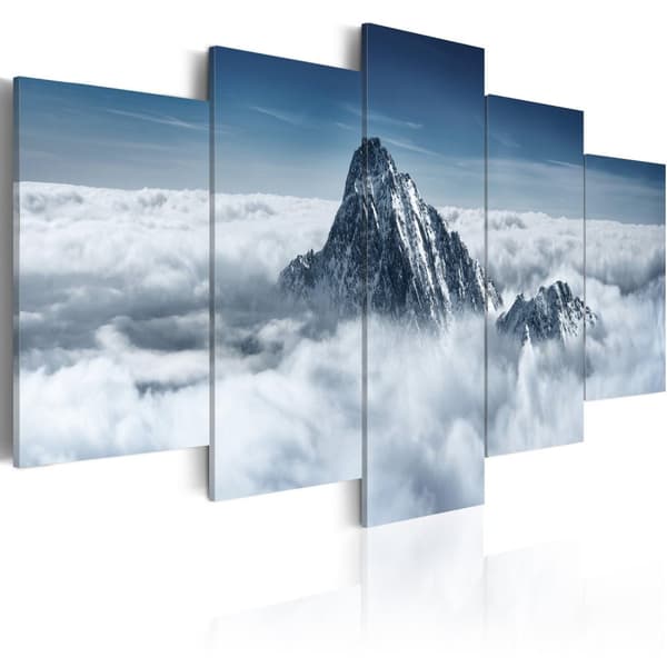 Canvas Tavla - A peak rising above the clouds 100x50