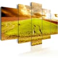 Miniatyrbild 1 av 4: Canvas Tavla - Wheels traces on a field