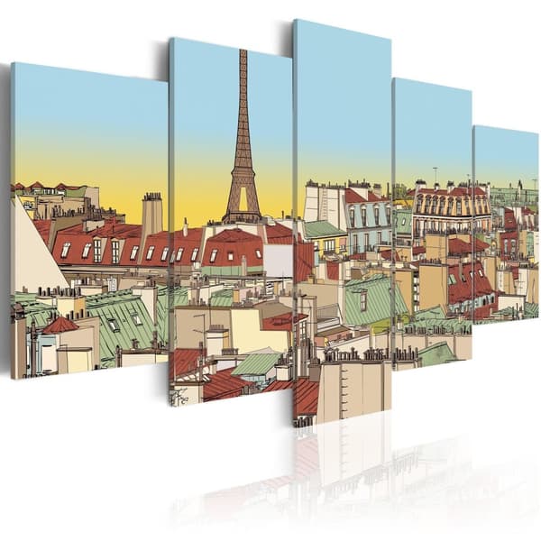 Canvas Tavla - Idyllic parisian picture 100x50