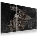 Miniatyrbild 1 av 4: Canvas Tavla - Map of Spain on the blackboard - triptich