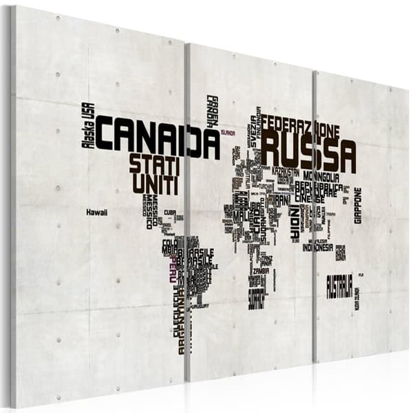 Canvas Tavla - karta - Italiensk