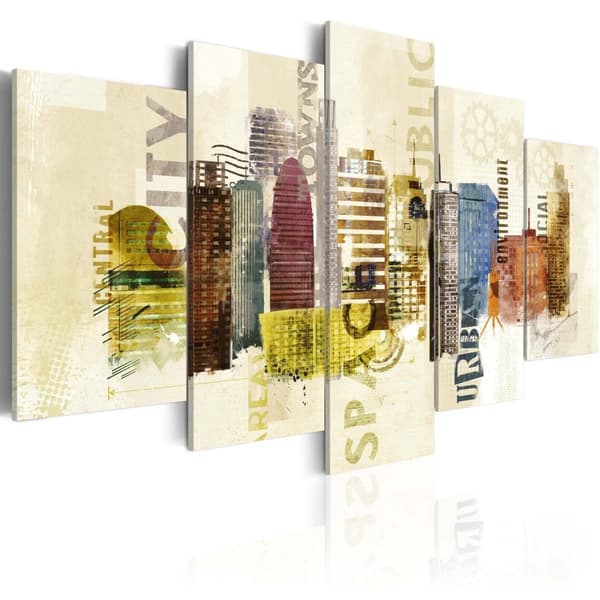 Canvas Tavla - Urban design (5 delar) 200x100