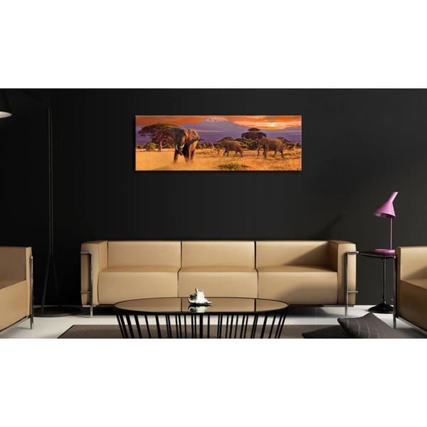 Canvas Tavla - March of african elephants