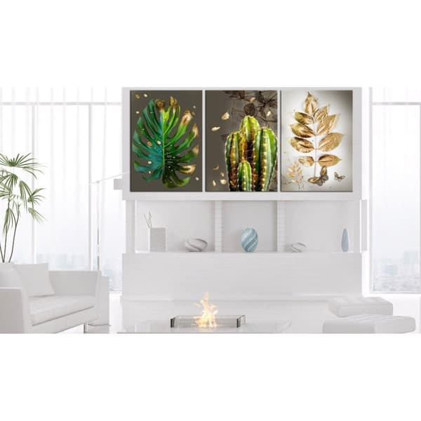 Canvas Tavla - Covered in Gold (3 delar)