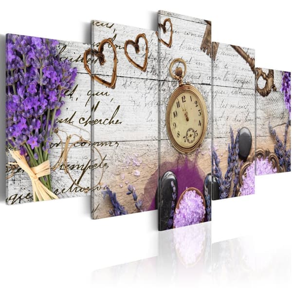 Canvas Tavla - Heather composition 200x100
