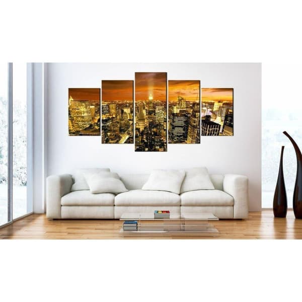 Canvas Tavla - New York: amber