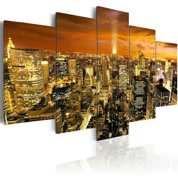 Canvas Tavla - New York: amber