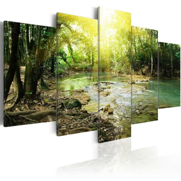 Canvas Tavla - Forest river 200x100