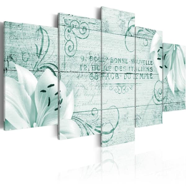 Canvas Tavla - Coolness of lily 200x100