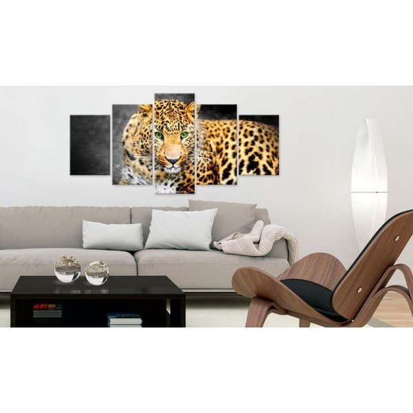 Canvas Tavla - Green-eyed leopard