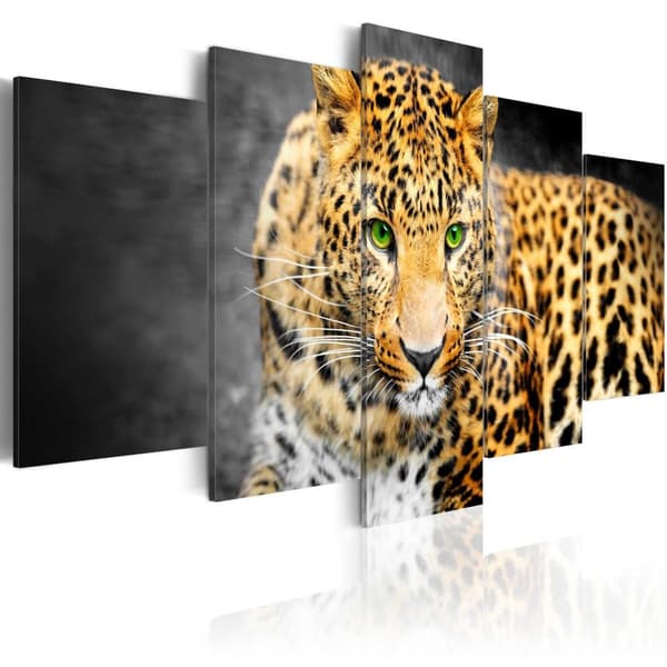 Canvas Tavla - Green-eyed leopard
