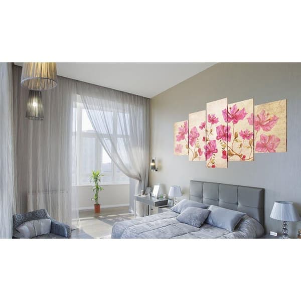 Canvas Tavla - Flowers in Pink