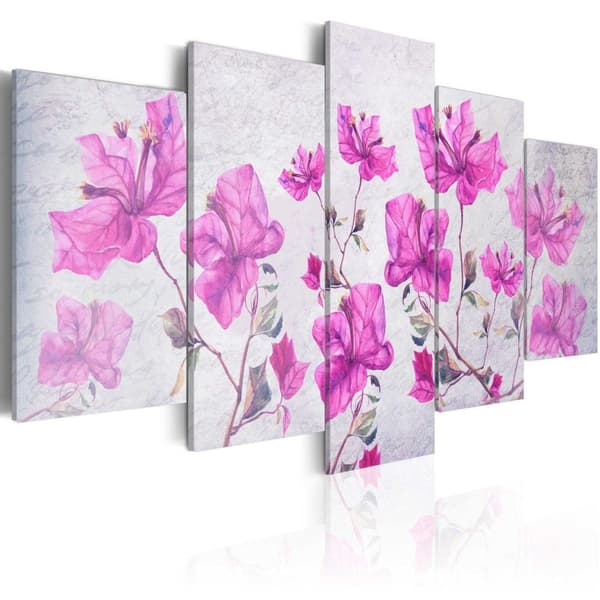 Canvas Tavla - Purple Flowers 100x50