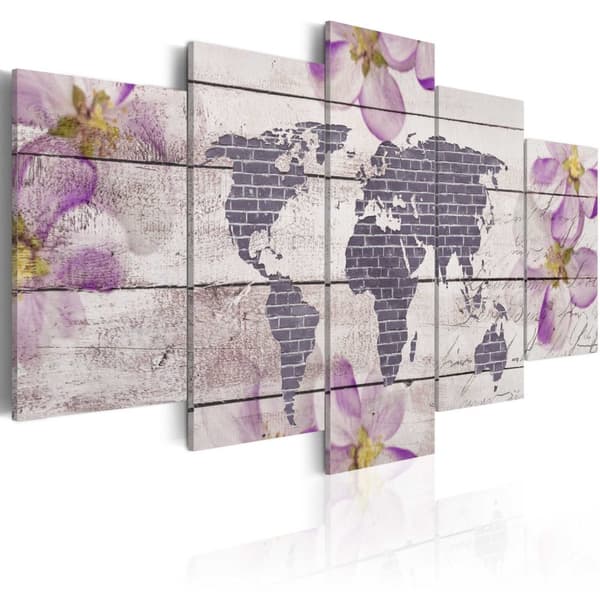 Canvas Tavla - Romantic World Map