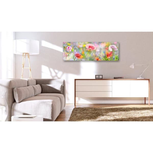 Canvas Tavla - Rainbow of Morning Poppies
