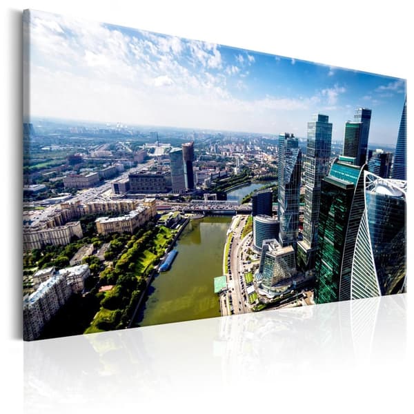 Canvas Tavla - Aerial view of Moscow 60x40