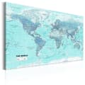 Miniatyrbillede 1 af 4: Canvas Tavla - World Map: Sky Blue World