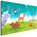 Pikkukuva 1 / 4: Canvas Tavla - Friendly Animals Wide