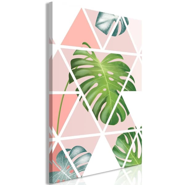 Canvas Tavla - Geometric Monstera Vertical 60x90