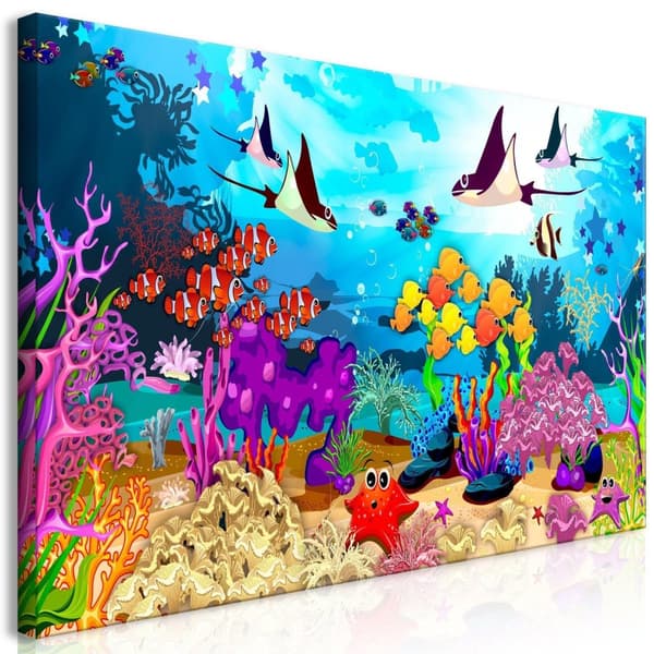 Canvas Tavla - Underwater Fun Wide