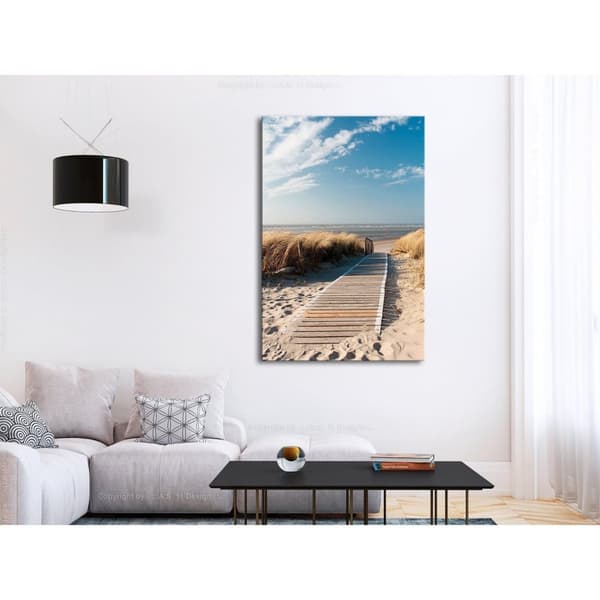 Canvas Tavla - Lonely Beach Vertical