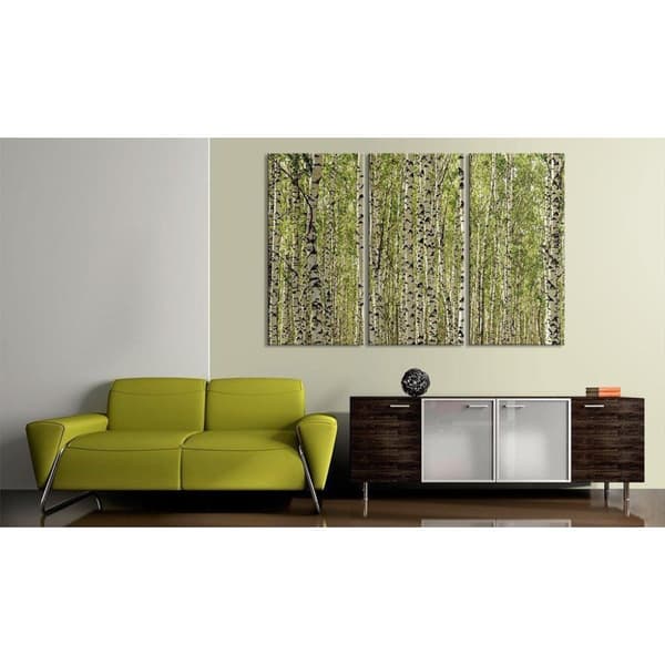 Canvas Tavla - A forest of birch trees