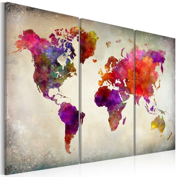 Canvas Tavla - World - Mosaic of Colours