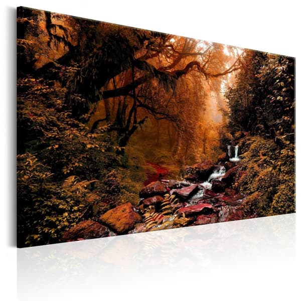 Canvas Tavla - Autumn Waterfall