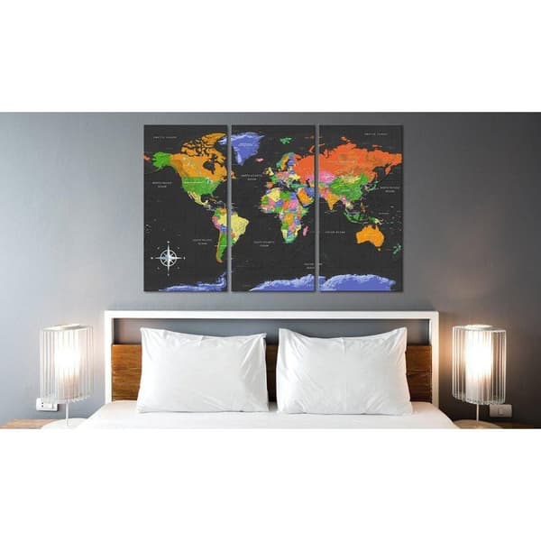 Canvas Tavla - Maps: Dark Depth