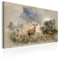 Miniatyrbild 1 av 4: Canvas Tavla - Deer in Field