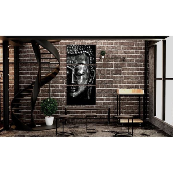 Canvas Tavla - Grey Buddha