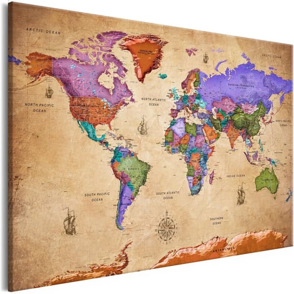 Canvas Tavla - Colourful Travels Wide 120x80
