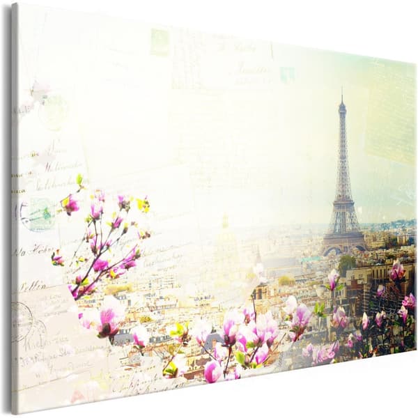 Canvas Tavla - Postcards from Paris Wide