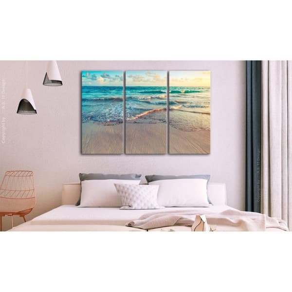 Canvas Tavla - Beach in Punta Cana (3 delar)